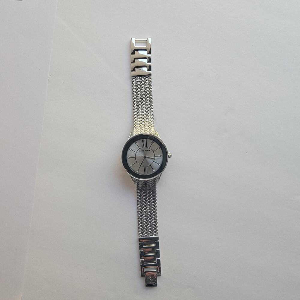 Anne Klein Womens Watch Silver Dial Silver Case Mesh Bracelet Quartz AK/2209